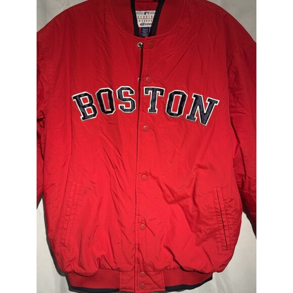 VTG 90s Genuine Merchandise Men's Boston Red Sox Baseball MLB Bomber Jacket Sz S - Picture 2 of 10